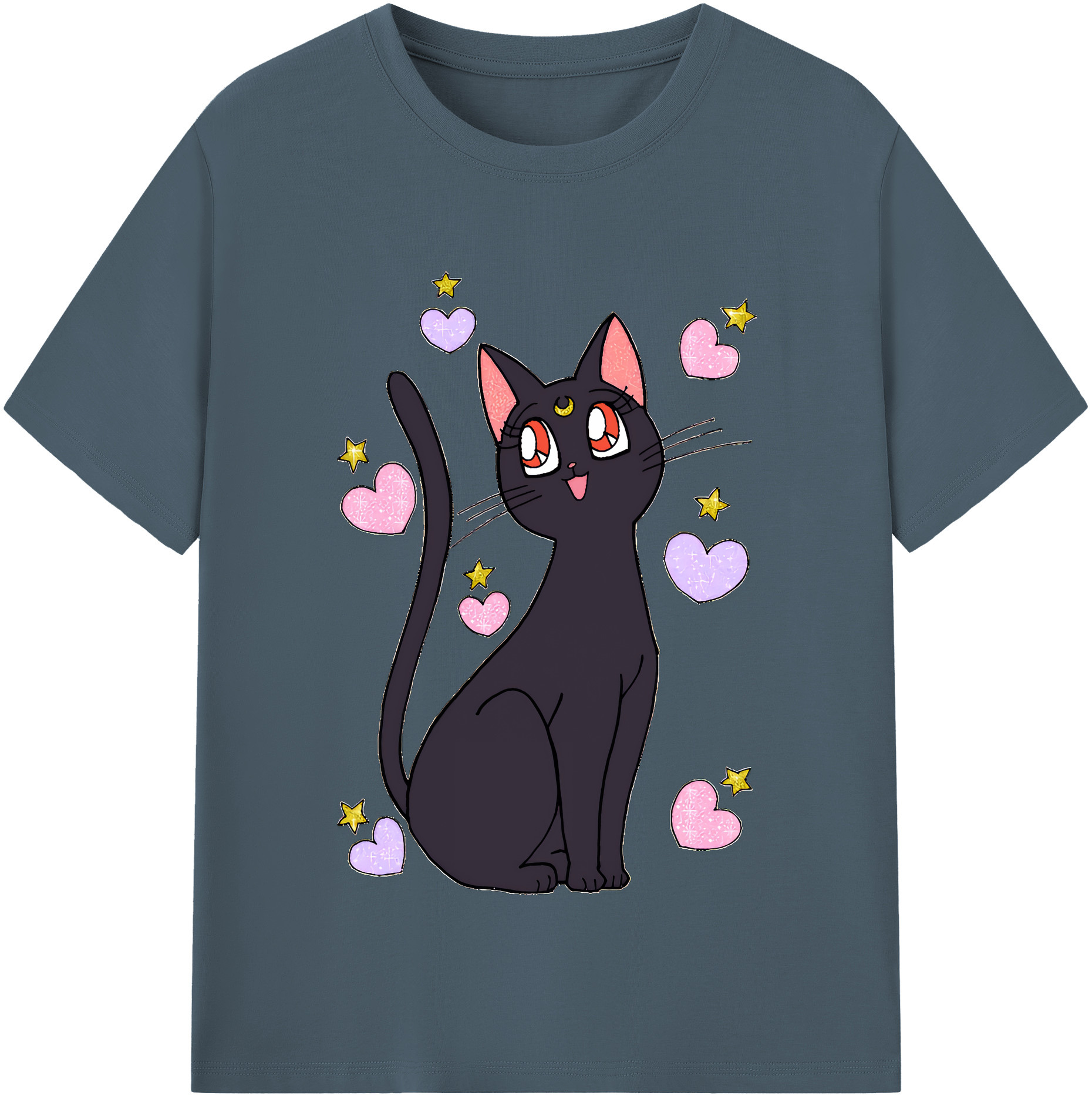 （画像用） 美少女戦士セーラームーン Sailor Moon 綿100％半袖Tシャツ（フロントプリント）